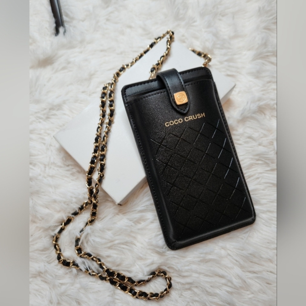Coco Crush Quilted Black Phone Case